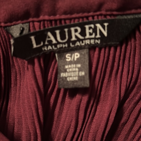Lauren Ralph Lauren- Pleated Georgette Blouse - Size S - Picture 3 of 3